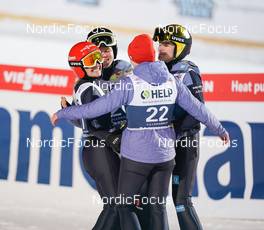 03.12.2022, Lillehammer, Norway (NOR): Katharina Althaus (GER), Selina Freitag (GER), Anna Rupprecht (GER), (l-r)  - FIS world cup ski jumping women, individual HS98, Lillehammer (NOR). www.nordicfocus.com. © Thibaut/NordicFocus. Every downloaded picture is fee-liable.