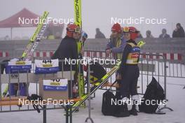 27.12.2022, Villach, Austria (AUT): Selina Freitag (GER), Katharina Althaus (GER), (l-r), (l-r)  - FIS world cup ski jumping women, training, Villach (AUT). www.nordicfocus.com. © Thibaut/NordicFocus. Every downloaded picture is fee-liable.