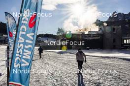 08 01 2022, Pustertal, Italy (ITA): Track Atmosphere: finish line, Feature - Visma Ski Classics 62km Pustertaler Ski Marathon - Pustertal (ITA). www.nordicfocus.com. © Thibaut/NordicFocus. Every downloaded picture is fee-liable.