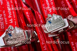 08 01 2022, Pustertal, Italy (ITA): Medals - Feature - Visma Ski Classics 62km Pustertaler Ski Marathon - Pustertal (ITA). www.nordicfocus.com. © Thibaut/NordicFocus. Every downloaded picture is fee-liable.