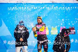 09 01 2022, Pustertal, Italy (ITA): Astrid Oyre Slind (NOR), Ida Dahl (SWE), Emilie Fleten (NOR), (l-r) - Visma Ski Classics 32km Prato Piazza Mountain Challenge - Pustertal (ITA). www.nordicfocus.com. © Thibaut/NordicFocus. Every downloaded picture is fee-liable.