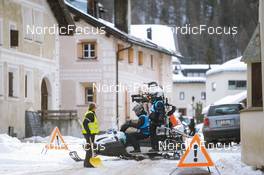 22.01.2022, Zuoz Switzerland (SUI): Event Feature: Service team members- Visma Ski Classics La Diagonela, Zuoz (SUI). www.nordicfocus.com. © Tumashov/NordicFocus. Every downloaded picture is fee-liable.