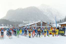 22.01.2022, Zuoz Switzerland (SUI): Event Feature: Start of womens race- Visma Ski Classics La Diagonela, Zuoz (SUI). www.nordicfocus.com. © Tumashov/NordicFocus. Every downloaded picture is fee-liable.