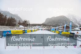22.01.2022, Zuoz Switzerland (SUI): Feature: Venue, start of race - Visma Ski Classics La Diagonela, Zuoz (SUI). www.nordicfocus.com. © Tumashov/NordicFocus. Every downloaded picture is fee-liable.