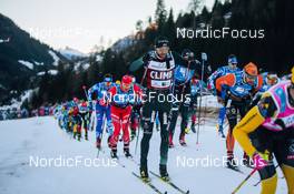 30.01.2022, Val di Fiemme, Italy (ITA): Mauro Brigadoi (ITA), Tord Asle Gjerdalen (NOR), Simen Engebretsen Nordli (NOR), (l-r)  - Visma Ski Classics Marcialonga, Val di Fiemme (ITA). www.nordicfocus.com. © Modica/NordicFocus. Every downloaded picture is fee-liable.