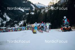 30.01.2022, Val di Fiemme, Italy (ITA): Jan Srail (CZE), Andreas Nygaard (NOR), Stian Berg (NOR), (l-r)  - Visma Ski Classics Marcialonga, Val di Fiemme (ITA). www.nordicfocus.com. © Modica/NordicFocus. Every downloaded picture is fee-liable.
