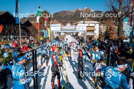 30.01.2022, Val di Fiemme, Italy (ITA): Finish line  - Visma Ski Classics Marcialonga, Val di Fiemme (ITA). www.nordicfocus.com. © Modica/NordicFocus. Every downloaded picture is fee-liable.