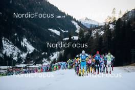 30.01.2022, Val di Fiemme, Italy (ITA): Jan Srail (CZE), Herman Paus (NOR), Andreas Nygaard (NOR), Stian Berg (NOR), (l-r)  - Visma Ski Classics Marcialonga, Val di Fiemme (ITA). www.nordicfocus.com. © Modica/NordicFocus. Every downloaded picture is fee-liable.