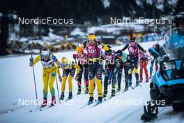 30.01.2022, Val di Fiemme, Italy (ITA): Astrid Oeyre Slind (NOR), Lina Korsgren (SWE), (l-r)  - Visma Ski Classics Marcialonga, Val di Fiemme (ITA). www.nordicfocus.com. © Modica/NordicFocus. Every downloaded picture is fee-liable.