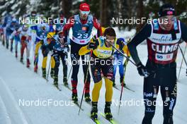 13.02.2022, Bedrichov, Czech Republic (CZE): Andreas Nygaard (NOR), Emil Persson (SWE), (l-r) - Visma Ski Classics Jizerska50 - Bedrichov (CZE). www.nordicfocus.com. © Reichert/NordicFocus. Every downloaded picture is fee-liable.