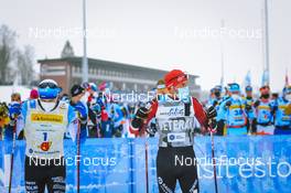 20.02.2022, Otepaeae, Estonia (EST): Mart Kevin (EST), Anders Aukland (SWE), (l-r)  - Visma Ski Classics Tartumarathon - Otepaeae (EST). www.nordicfocus.com. © Tumashov/NordicFocus. Every downloaded picture is fee-liable.