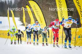 20.02.2022, Otepaeae, Estonia (EST): Emil Persson (SW), Mart Kevin (EST), (l-r)  - Visma Ski Classics Tartumarathon - Otepaeae (EST). www.nordicfocus.com. © Tumashov/NordicFocus. Every downloaded picture is fee-liable.