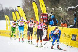 20.02.2022, Otepaeae, Estonia (EST): Sandra Schuetzov‡ (CZE), Marie Renee Sorum Gangso (NOR), Julia Angelsioo (SWE), Dina Nekrasova (RUS), (l-r)  - Visma Ski Classics Tartumarathon - Otepaeae (EST). www.nordicfocus.com. © Tumashov/NordicFocus. Every downloaded picture is fee-liable.