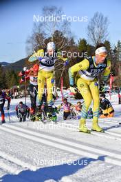 06.03.2022, Mora, Sweden (SWE): Mikael Gunnulfsen (NOR), Chris Andre Jespersen (NOR), (l-r) - Visma Ski Classics Vasaloppet, Mora (SWE). www.nordicfocus.com. © Reichert/NordicFocus. Every downloaded picture is fee-liable.
