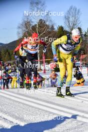 06.03.2022, Mora, Sweden (SWE): Kasper Stadaas (NOR), Mikael Gunnulfsen (NOR), (l-r) - Visma Ski Classics Vasaloppet, Mora (SWE). www.nordicfocus.com. © Reichert/NordicFocus. Every downloaded picture is fee-liable.