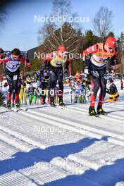 06.03.2022, Mora, Sweden (SWE): Oskar Kardin (SWE), Andreas Nygaard (NOR), Kasper Stadaas (NOR), (l-r) - Visma Ski Classics Vasaloppet, Mora (SWE). www.nordicfocus.com. © Reichert/NordicFocus. Every downloaded picture is fee-liable.