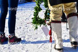 05.03.2022, Mora, Sweden (SWE): feature: leaves wreath  - Visma Ski Classics Vasaloppet, Mora (SWE). www.nordicfocus.com. © Reichert/NordicFocus. Every downloaded picture is fee-liable.