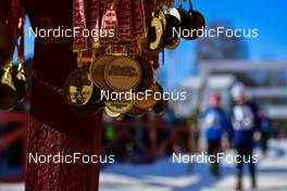 05.03.2022, Mora, Sweden (SWE): feature: medals for finisher - Visma Ski Classics Vasaloppet, Mora (SWE). www.nordicfocus.com. © Reichert/NordicFocus. Every downloaded picture is fee-liable.