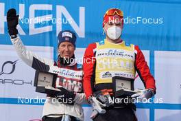 19.03.2022, Lillehammer, Norway (NOR): Astrid oeyre Slind (NOR), Andreas Nygaard (NOR), (l-r)  - Visma Ski Classics Birkebeinerrennet, Lillehammer (NOR). www.nordicfocus.com. © Osth/NordicFocus. Every downloaded picture is fee-liable.