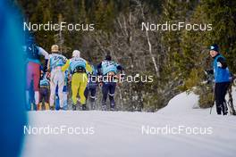 19.03.2022, Lillehammer, Norway (NOR): Amund Kors¾th (NOR), Martin Johnsrud Sundby (NOR), Alfred Buskqvist (SWE), (l-r)  - Visma Ski Classics Birkebeinerrennet, Lillehammer (NOR). www.nordicfocus.com. © Osth/NordicFocus. Every downloaded picture is fee-liable.