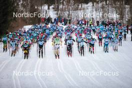 19.03.2022, Lillehammer, Norway (NOR): Start of mens race  - Visma Ski Classics Birkebeinerrennet, Lillehammer (NOR). www.nordicfocus.com. © Modica/NordicFocus. Every downloaded picture is fee-liable.