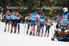 19.03.2022, Lillehammer, Norway (NOR): Johannes Ekloef (SWE), Andrew Musgrave (GBR), Martin Loewstroem Nyenget (NOR), Emil Persson (SWE), (l-r)  - Visma Ski Classics Birkebeinerrennet, Lillehammer (NOR). www.nordicfocus.com. © Osth/NordicFocus. Every downloaded picture is fee-liable.