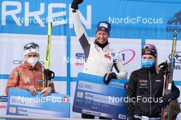 19.03.2022, Lillehammer, Norway (NOR): Therese Johaug (NOR), Astrid oeyre Slind (NOR), Emilie Fleten (NOR), (l-r) - Visma Ski Classics Birkebeinerrennet, Lillehammer (NOR). www.nordicfocus.com. © Osth/NordicFocus. Every downloaded picture is fee-liable.