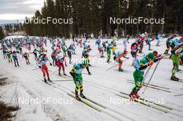 19.03.2022, Lillehammer, Norway (NOR): Start of mens race - Visma Ski Classics Birkebeinerrennet, Lillehammer (NOR). www.nordicfocus.com. © Modica/NordicFocus. Every downloaded picture is fee-liable.
