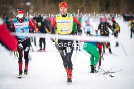 19.03.2022, Lillehammer, Norway (NOR): Oskar Kardin (SWE), Andreas Nygaard (NOR), (l-r)  - Visma Ski Classics Birkebeinerrennet, Lillehammer (NOR). www.nordicfocus.com. © Modica/NordicFocus. Every downloaded picture is fee-liable.