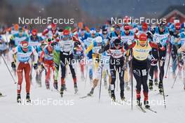 19.03.2022, Lillehammer, Norway (NOR): Tord Gjerdalen (NOR), Andreas Nygaard (NOR), (l-r)  - Visma Ski Classics Birkebeinerrennet, Lillehammer (NOR). www.nordicfocus.com. © Osth/NordicFocus. Every downloaded picture is fee-liable.