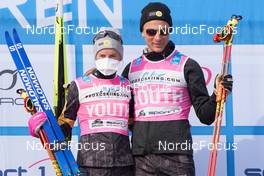 19.03.2022, Lillehammer, Norway (NOR): Ida Dahl (SWE), Max Novak (SWE), (l-r)  - Visma Ski Classics Birkebeinerrennet, Lillehammer (NOR). www.nordicfocus.com. © Osth/NordicFocus. Every downloaded picture is fee-liable.
