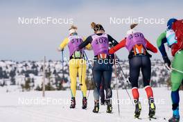19.03.2022, Lillehammer, Norway (NOR): Astrid oeyre Slind (NOR), Emilie Fleten (NOR), Therese Johaug (NOR), (l-r)  - Visma Ski Classics Birkebeinerrennet, Lillehammer (NOR). www.nordicfocus.com. © Osth/NordicFocus. Every downloaded picture is fee-liable.