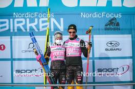 19.03.2022, Lillehammer, Norway (NOR): Ida Dahl (SWE), Max Novak (SWE), (l-r)  - Visma Ski Classics Birkebeinerrennet, Lillehammer (NOR). www.nordicfocus.com. © Modica/NordicFocus. Every downloaded picture is fee-liable.