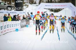 19.03.2022, Lillehammer, Norway (NOR): Andreas Nygaard (NOR), Max Novak (SWE), (l-r)  - Visma Ski Classics Birkebeinerrennet, Lillehammer (NOR). www.nordicfocus.com. © Modica/NordicFocus. Every downloaded picture is fee-liable.