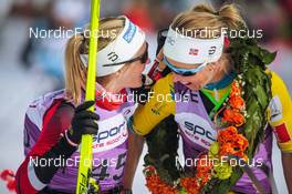 19.03.2022, Lillehammer, Norway (NOR): Therese Johaug (NOR), Astrid oeyre Slind (NOR), (l-r)  - Visma Ski Classics Birkebeinerrennet, Lillehammer (NOR). www.nordicfocus.com. © Modica/NordicFocus. Every downloaded picture is fee-liable.