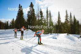 26.03.2022, Valadalen, Sweden (SWE): Marcus Johansson (SWE), Anders Aukland (NOR), (l-r) - Visma Ski Classics Arefjaellsloppet, Valadalen (SWE). www.nordicfocus.com. © Manzoni/NordicFocus. Every downloaded picture is fee-liable.