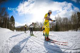 26.03.2022, Valadalen, Sweden (SWE): Britta Johansson Norgren (SWE), Emilie Fleten (NOR), Astrid Oeyre Slind (NOR), (l-r) - Visma Ski Classics Arefjaellsloppet, Valadalen (SWE). www.nordicfocus.com. © Manzoni/NordicFocus. Every downloaded picture is fee-liable.