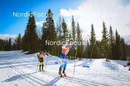 26.03.2022, Valadalen, Sweden (SWE): Nils Persson (SWE), Gabriel Thorn (SWE), (l-r) - Visma Ski Classics Arefjaellsloppet, Valadalen (SWE). www.nordicfocus.com. © Manzoni/NordicFocus. Every downloaded picture is fee-liable.