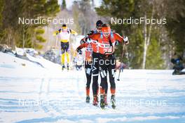 26.03.2022, Valadalen, Sweden (SWE): Runar Skaug Mathisen (NOR), Karstein Jr Johaug (NOR), (l-r) - Visma Ski Classics Arefjaellsloppet, Valadalen (SWE). www.nordicfocus.com. © Manzoni/NordicFocus. Every downloaded picture is fee-liable.