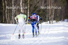26.03.2022, Valadalen, Sweden (SWE): Stian Berg (NOR), Stian Hoelgaard (NOR), (l-r) - Visma Ski Classics Arefjaellsloppet, Valadalen (SWE). www.nordicfocus.com. © Manzoni/NordicFocus. Every downloaded picture is fee-liable.