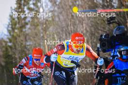 26.03.2022, Valadalen, Sweden (SWE): Johan Hoel (NOR), Andreas Nygaard (NOR), (l-r) - Visma Ski Classics Arefjaellsloppet, Valadalen (SWE). www.nordicfocus.com. © Manzoni/NordicFocus. Every downloaded picture is fee-liable.