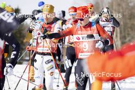 26.03.2022, Valadalen, Sweden (SWE): Axel Jutterstroem (SWE), Kasper Stadaas (NOR), (l-r) - Visma Ski Classics Arefjaellsloppet, Valadalen (SWE). www.nordicfocus.com. © Manzoni/NordicFocus. Every downloaded picture is fee-liable.