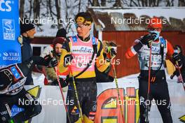 26.03.2022, Valadalen, Sweden (SWE): Max Novak (SWE), Anders Aukland (NOR), (l-r) - Visma Ski Classics Arefjaellsloppet, Valadalen (SWE). www.nordicfocus.com. © Manzoni/NordicFocus. Every downloaded picture is fee-liable.