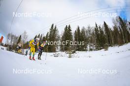 26.03.2022, Valadalen, Sweden (SWE): Astrid Oeyre Slind (NOR), Britta Johansson Norgren (SWE), (l-r) - Visma Ski Classics Arefjaellsloppet, Valadalen (SWE). www.nordicfocus.com. © Manzoni/NordicFocus. Every downloaded picture is fee-liable.