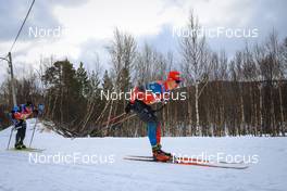 26.03.2022, Valadalen, Sweden (SWE): Marcus Johansson (SWE), Bastien Poirrier (FRA), (l-r) - Visma Ski Classics Arefjaellsloppet, Valadalen (SWE). www.nordicfocus.com. © Manzoni/NordicFocus. Every downloaded picture is fee-liable.