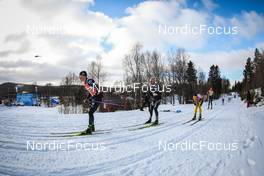 26.03.2022, Valadalen, Sweden (SWE): Emil Persson (SWE), Tord Asle Gjerdalen (NOR), Max Novak (SWE), (l-r) - Visma Ski Classics Arefjaellsloppet, Valadalen (SWE). www.nordicfocus.com. © Manzoni/NordicFocus. Every downloaded picture is fee-liable.