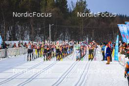 26.03.2022, Valadalen, Sweden (SWE): Event Feature: Start of mens race - Visma Ski Classics Arefjaellsloppet, Valadalen (SWE). www.nordicfocus.com. © Manzoni/NordicFocus. Every downloaded picture is fee-liable.
