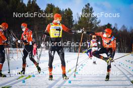 26.03.2022, Valadalen, Sweden (SWE): Andreas Nygaard (NOR), Joar Andreas Thele (NOR), (l-r) - Visma Ski Classics Arefjaellsloppet, Valadalen (SWE). www.nordicfocus.com. © Manzoni/NordicFocus. Every downloaded picture is fee-liable.