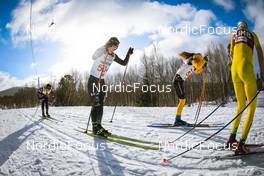 26.03.2022, Valadalen, Sweden (SWE): Britta Johansson Norgren (SWE), Emilie Fleten (NOR), Lina Korsgren (SWE), Astrid Oeyre Slind (NOR), (l-r) - Visma Ski Classics Arefjaellsloppet, Valadalen (SWE). www.nordicfocus.com. © Manzoni/NordicFocus. Every downloaded picture is fee-liable.
