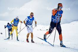 02.04.2022, Setermoen-Bardufoss, Norway (NOR): Thomas Qvist Bucher-Johannessen (NOR), Max Novak (SWE), Andrew Musgrave (GBR), (l-r) - Visma Ski Classics Reistadlopet, Setermoen-Bardufoss (NOR). www.nordicfocus.com. © Osth/NordicFocus. Every downloaded picture is fee-liable.